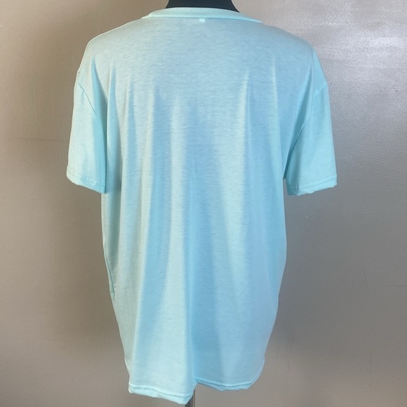 Dandelion Wishing Flower Mint Green Tee NWOT - Picture 3 of 4
